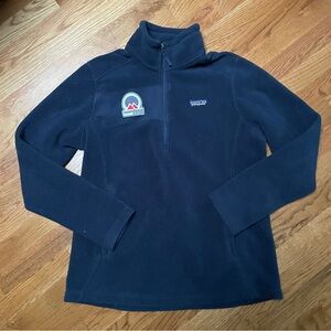 Logo Patagonia Navy 1/4 Quarter Zip Fleece Pullover Women's L